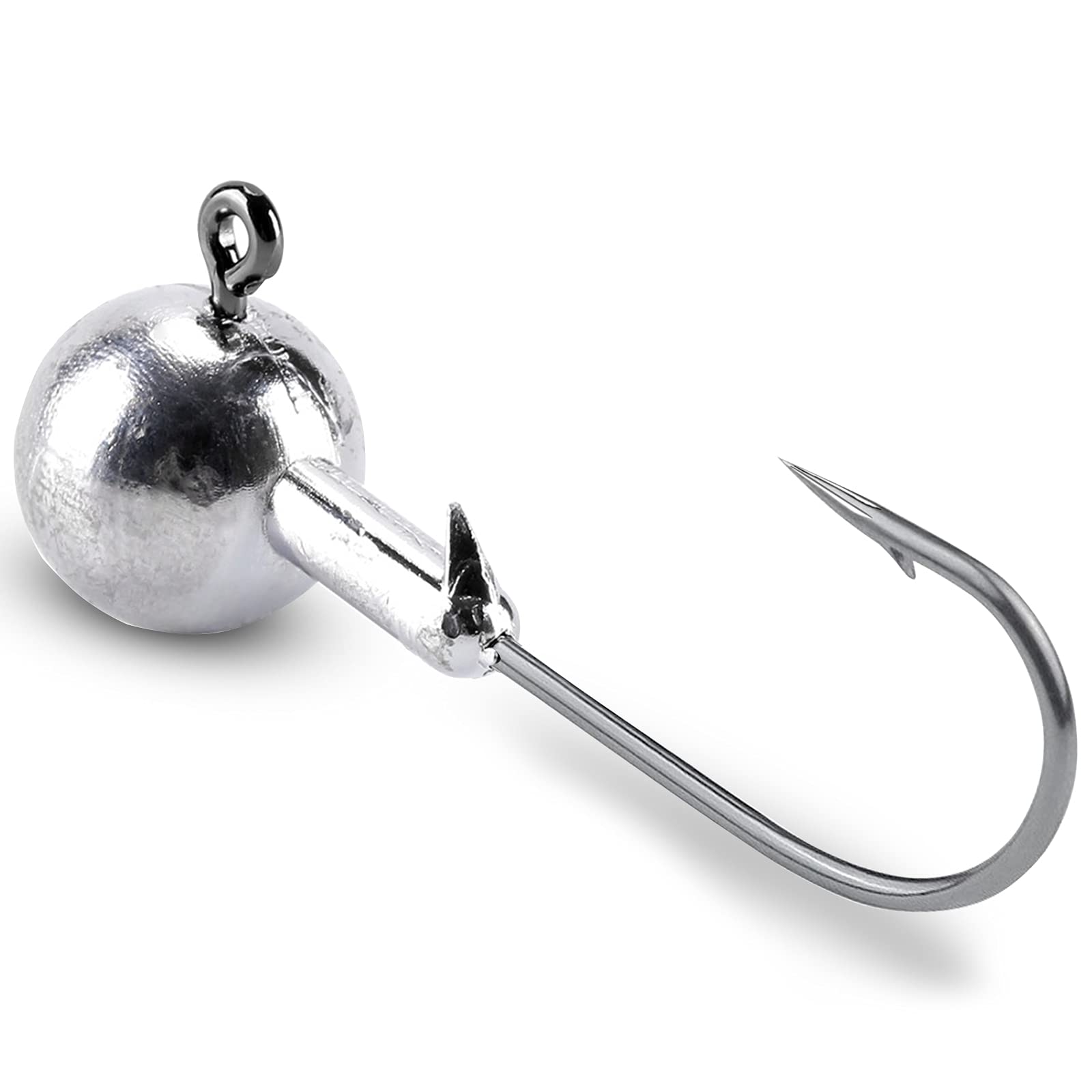 Atibin Barb Saltwater Jig Head Hook Bass Freshwater Jigs Hook Lead Round Ball Fishing Jig Lead Tackle Sharp