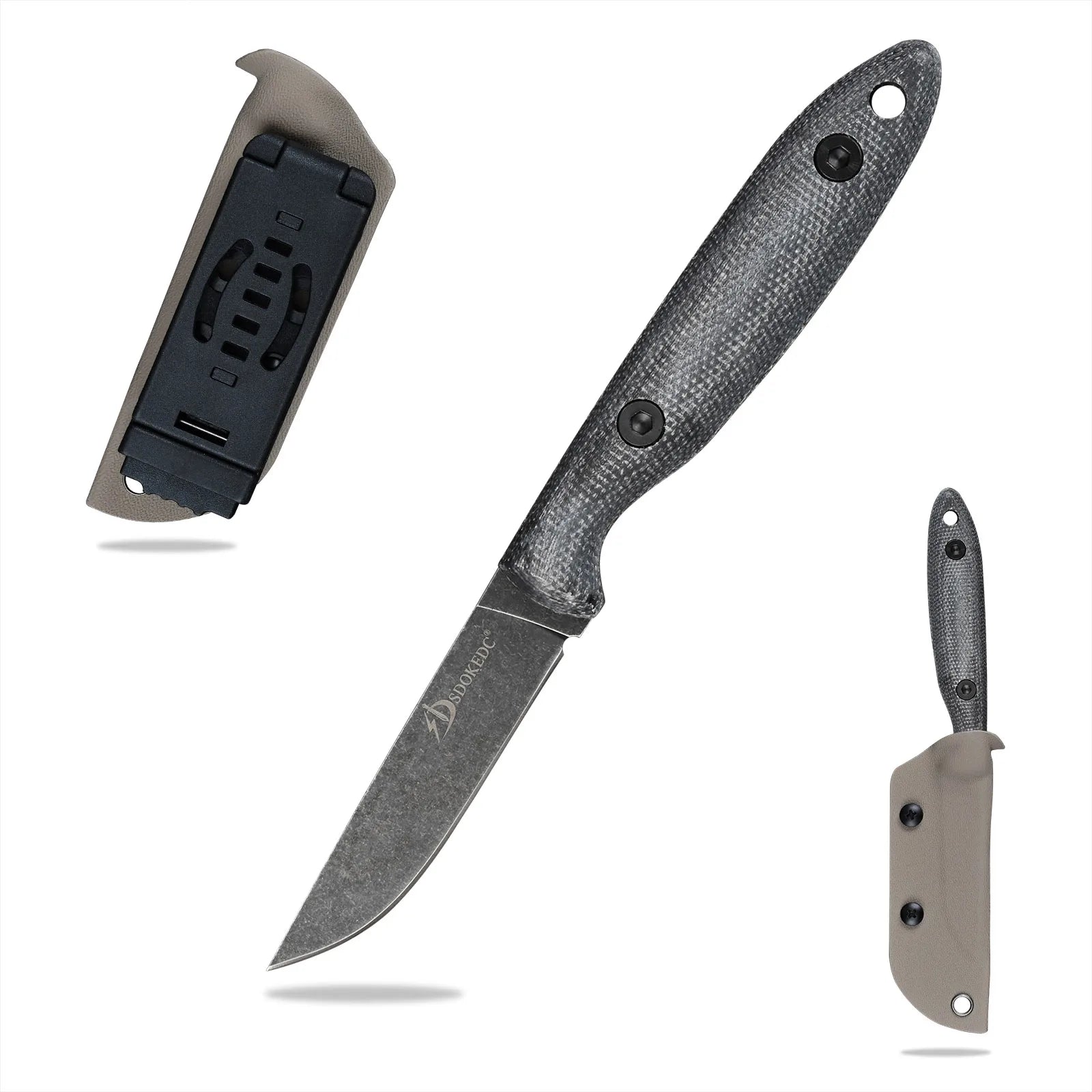 SDOKEDC Knives DC53 Steel Fixed Blade Knife Micarta Handle For Mens Gift EDC Outdoor Survival Camping Fishing