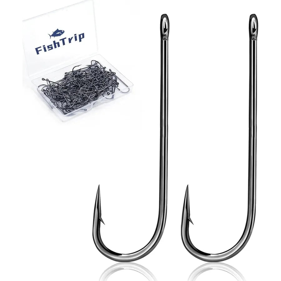 Fishing Hooks 100pcs Aberdeen Hooks Long Shank Light Wire for Sunfish Small Bass Trout Freshwater Fishing in Si