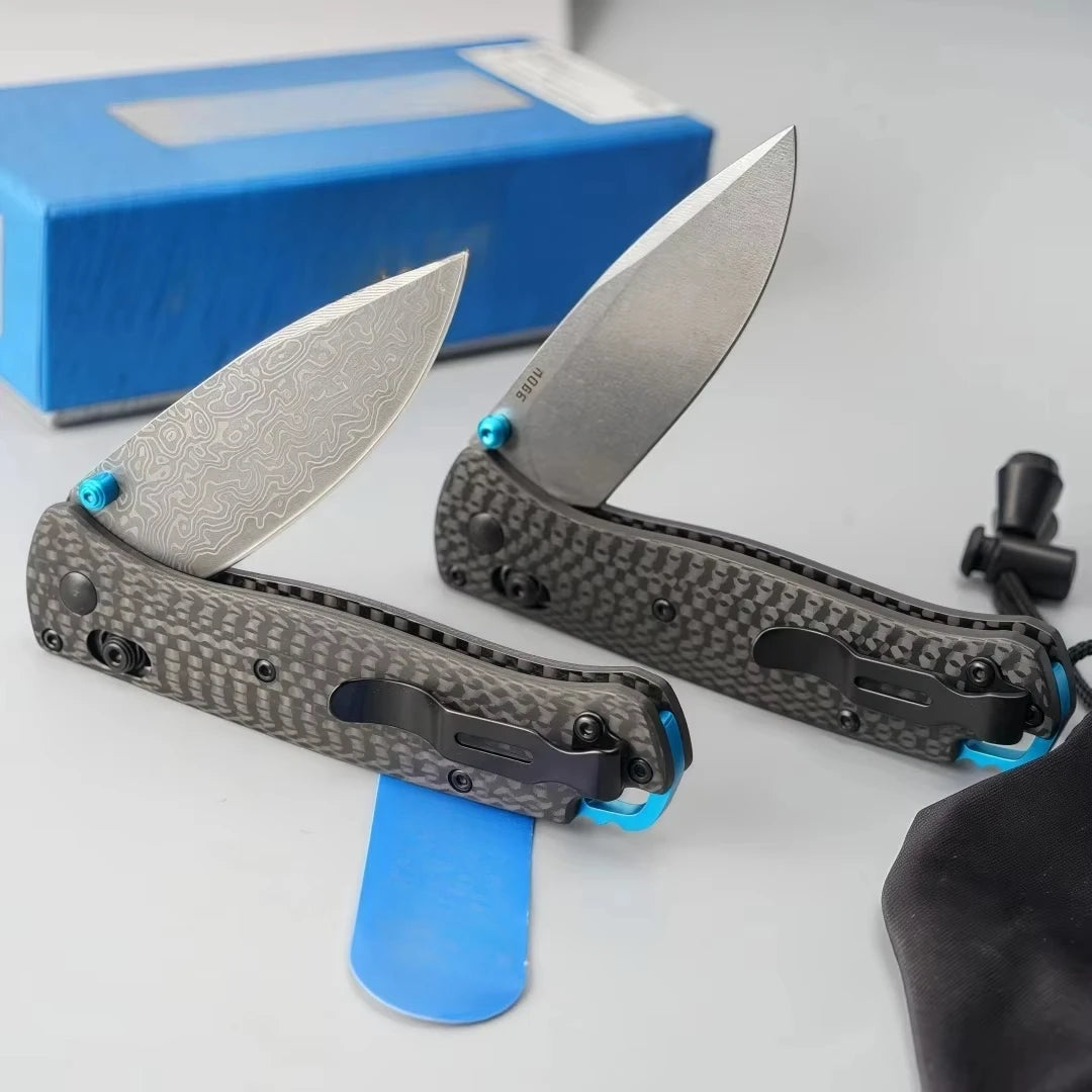 BM 535 Bugout Ax Lock Folding Knife, S90V / Damascus Blade Outdoor Camping Hiking EDC Fishing Knife Jungle Adventure Tool Gift