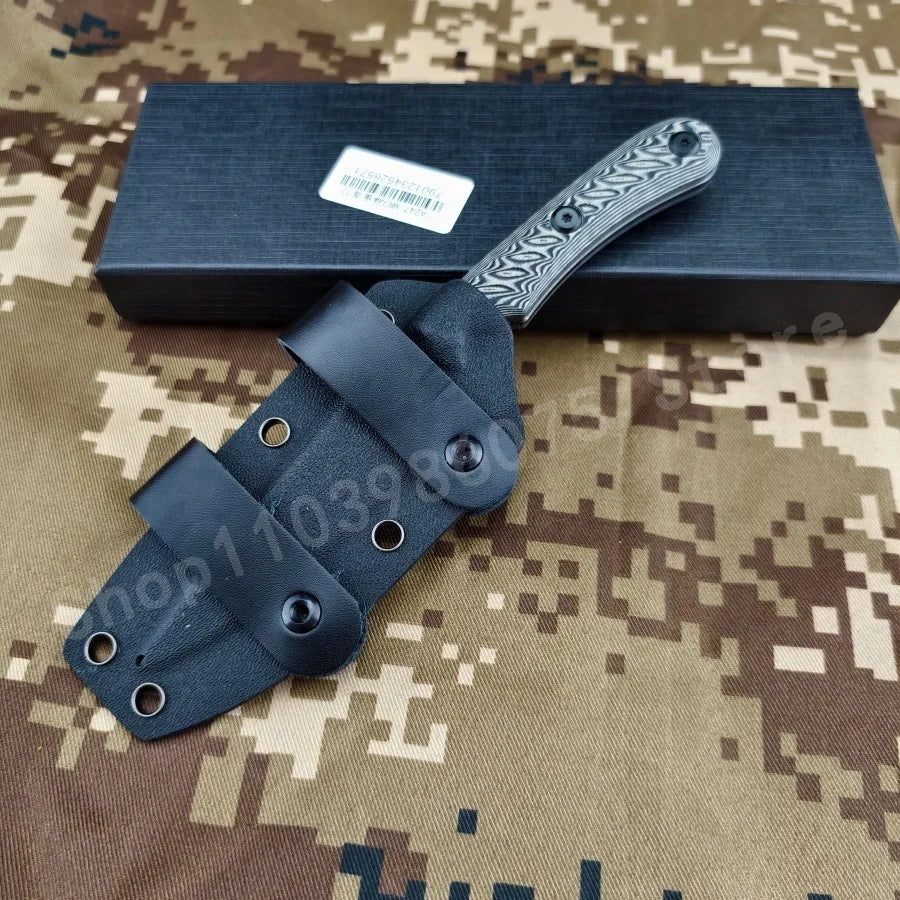 MRJ Portable Fixed Blade Knife with 7Cr13Mov Blade and G10 Anti-Slip Handle It Is Perfect for Camping Fishing Survival