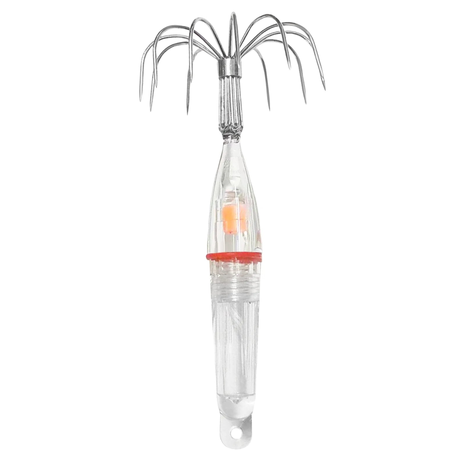 Squid Fishing Hooks with LED lights Lures Fishhooks Light Easy to Use with Anti-Corrosion Materials Lamp Tools 1-2pcs