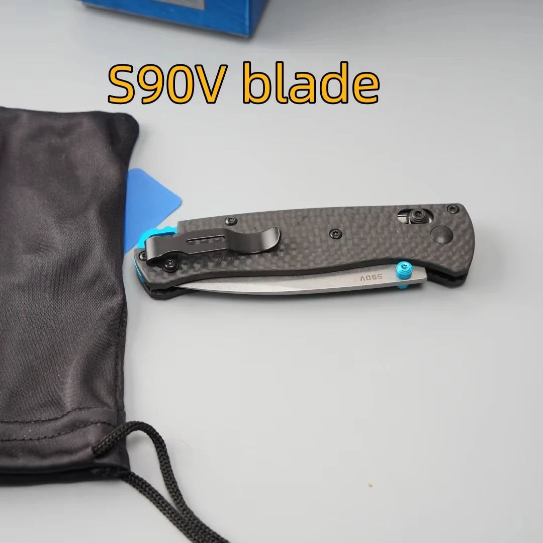 BM 535 Bugout Ax Lock Folding Knife, S90V / Damascus Blade Outdoor Camping Hiking EDC Fishing Knife Jungle Adventure Tool Gift