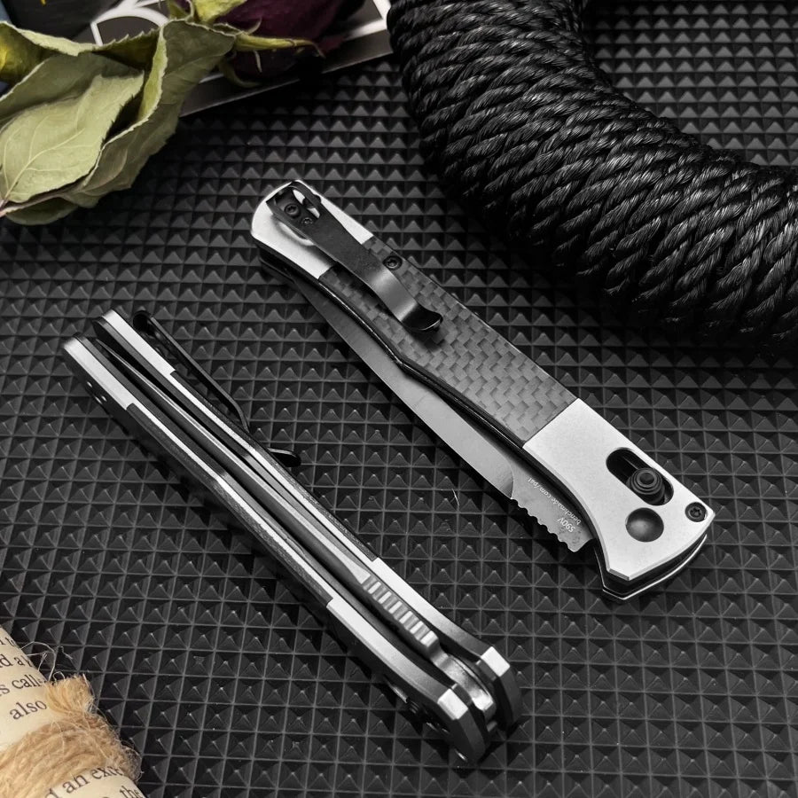 BM 4170 Foldable Knife CPM-S90V Blade T6061 Aluminum Handle Outdoor Hiking Portable Fruit Knife Multi-functional Fishing Knife