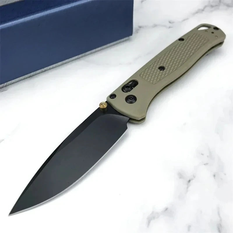 BM 535 Bugout Axle Lock Folding Knife 440c Steel Blade Jungle Adventure EDC Hunting Knife Outdoor Camping Hiking Fishing Tool