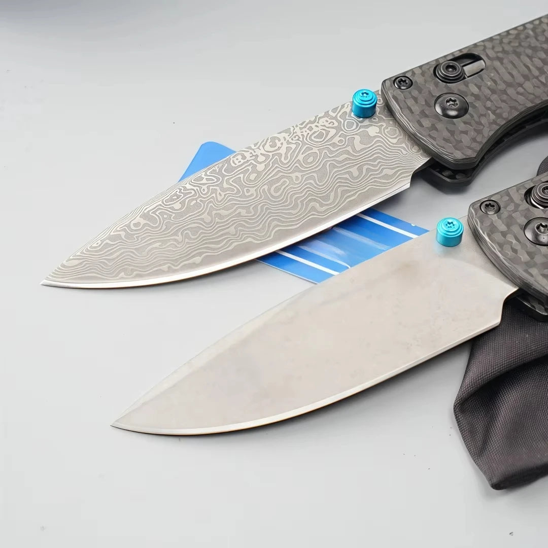 BM 535 Bugout Ax Lock Folding Knife, S90V / Damascus Blade Outdoor Camping Hiking EDC Fishing Knife Jungle Adventure Tool Gift