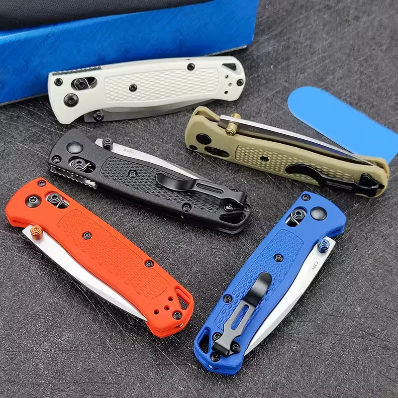 BM 535 Bugout Axle Lock Folding Knife 440c Steel Blade Jungle Adventure EDC Hunting Knife Outdoor Camping Hiking Fishing Tool