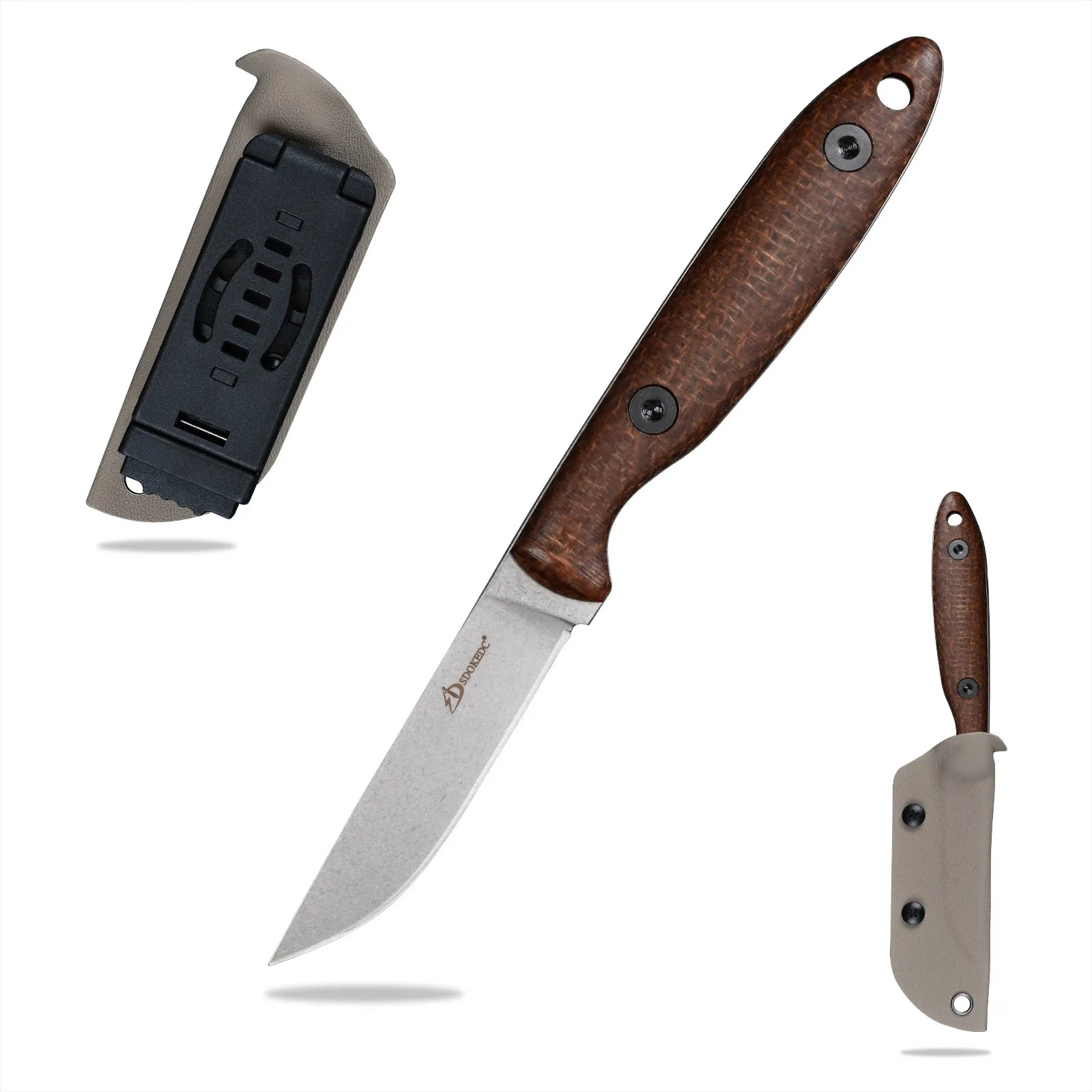 SDOKEDC Knives DC53 Steel Fixed Blade Knife Micarta Handle For Mens Gift EDC Outdoor Survival Camping Fishing