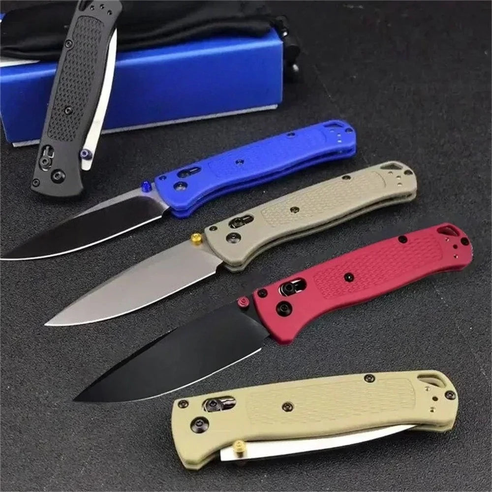 BM 535 Bugout Axle Lock Folding Knife 440c Steel Blade Jungle Adventure EDC Hunting Knife Outdoor Camping Hiking Fishing Tool