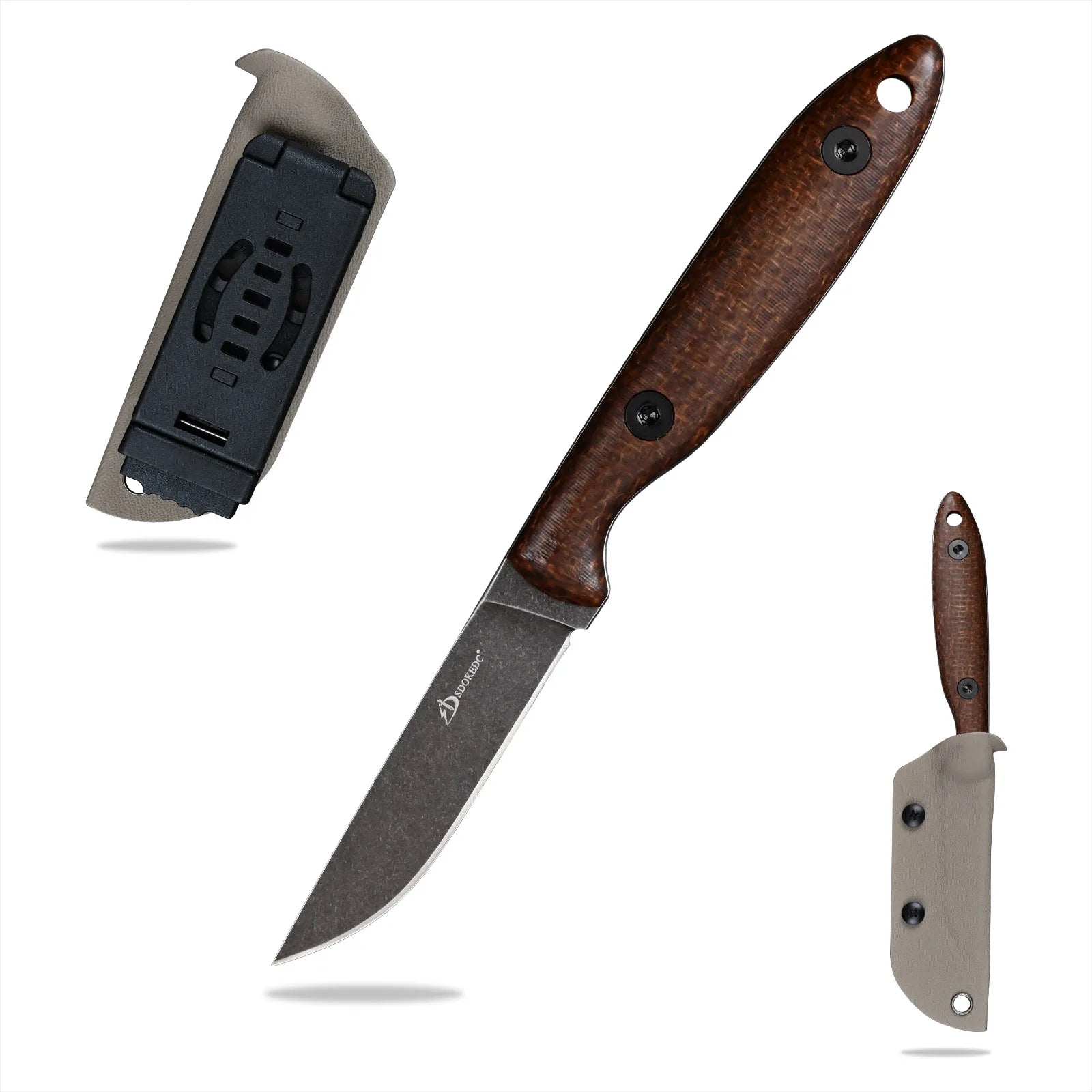 SDOKEDC Knives DC53 Steel Fixed Blade Knife Micarta Handle For Mens Gift EDC Outdoor Survival Camping Fishing